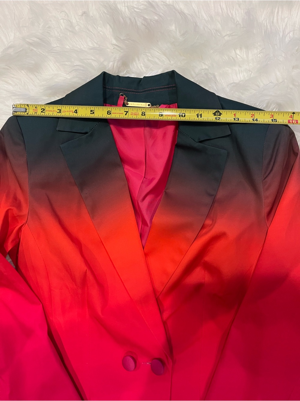 🆕 Trina Turk Women's Pink Ombre Blazer Size 4 Double-Button Tailored - Picture 16 of 16